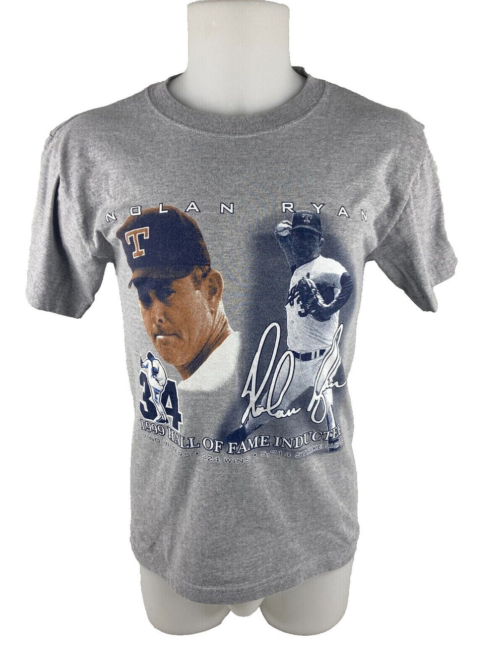 Nolan Ryan Small T Shirt 1999 Hall Of Fame HOF Graphic MLB Baseball